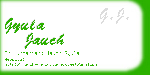gyula jauch business card